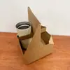 Porta-Copos de Papel Kraft para Café com Leite Chapeuzinho Vermelho Individual e Duplo Portátil Quatro Compartimentos Embalagem para Levar Chá de Leite Porta-Copos Descartável
