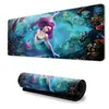 Alfombrilla de Ratón Oversize de Sirena, Paisaje Hermoso, Almohadilla de Escritorio con Borde Engrosado, Alfombrilla Antideslizante de Oficina para Teclado de Computadora de Anime