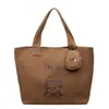 Bolsa de Lona Tipo Tote de Dibujos Animados Estilo Japonés Linda Nueva 2025 Retro Versátil Textura Casual Bolso de Hombro