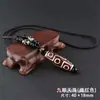 Collar de cuentas de ágata de nueve ojos al por mayor para hombres y mujeres, cadena para el cuello de cuentas de estilo nacional vintage, cadena para suéter, cadena cruzada, cadena para la clavícula