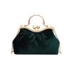 Comércio Exterior Transfronteiriço 2024 Nova Bolsa de Veludo Feminina Bolsa Sanduíche Ombro Portátil Crossbody Cheongsam Bag Artístico Guofeng Bag