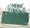 Navidad Western corte láser tarjeta de asiento tarjeta de felicitación tarjeta de mesa tarjeta de nombre asiento letra copo de nieve en stock