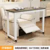 Mesa de Manicura Doble de Lujo Ligero con Ruedas, Mesa de Manicura Desmontable, Mesa de Manicura Estilo Crema Ins de Tienda Japonesa