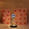 Flor Eterna Rosa Folha de Ouro Transfronteiriça Luminária Noturna Presente Dia das Mães Dia dos Namorados Decoração Criativa de Mesa Lâmpada de Ambiente