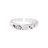 987 Estilo K Ins Nicho Diseño de Lujo Accesible Versátil Anillo de Circonias Micropavé Plata Esterlina S925 Femenino Textura