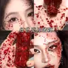 Sombra de Ojos Líquida Roja con Lentejuelas Vnkt Maquillaje de Escenario Gel con Brillantina Super Brillante Maquillaje de Ojos de Cristal Maquillaje de Espectáculo