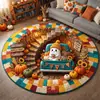 Alfombra de terciopelo de cristal transfronteriza, alfombra de sala de estar navideña visual 3D, alfombra duradera y decorativa, venta al por mayor del fabricante