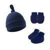 Nuevo Gorro de Comercio Exterior Amazon para Bebés Niños y Niñas, Gorro de Poner, Set de Guantes y Patucos para Recién Nacidos