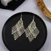 Pendientes Largos de Metal Exagerados Estilo Europeo y Americano, Gancho de Oreja con Borla de Moda, Elementos Populares de Influencers, Varios Accesorios para Orejas