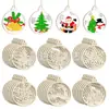 Nuevas Artesanías de Madera Colgantes de Navidad Creativos Grabado Láser Copo de Nieve Corazón Decoración de Árbol de Navidad Productos de Madera