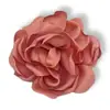 Flor de Rosa de Tecido Cetim 6cm com Borda Queimada Acessórios para Corsage DIY Flor de Cabeça Decoração para Sapatos e Chapéus Flores Decorativas