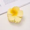 Pinza para el pelo enrollada con flor esmerilada transfronteriza europea y americana, pinza de tiburón grande estilo vacación de verano en la playa, pinza para el pelo, accesorio para el cabello