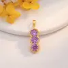 Colgante Transfronterizo Estilo Europeo y Americano Cobre Morado Microincrustado Circonita Accesorios de Joyería DIY de Alto Grado Personalizados Comercio Exterior Accesorios Versátiles