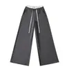 Pantalones Casuales de Cintura Alta con Diseño de Puntadas de Nicho y Contraste de Color, Verano, Nueva Moda, Holgados, Adelgazantes, Pierna Recta para Mujer