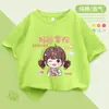 Camiseta de Manga Curta para Meninas 2025 Verão Novo Estilo Crianças Algodão Puro Fina Gola Redonda Moda Camiseta Básica para Bebês