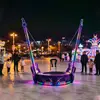 Puesto de la Plaza del Centro Comercial Torre Eiffel Bungee Eléctrico Iluminado para Niños Castillo Inflable Eléctrico Equipo de Diversión al Aire Libre Celebridad de Internet