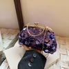 Saco pequeno brilhante das mulheres 2024 novo distinto Crossbody Bag lantejoulas saco de corrente moda clip bag handheld bolsa de noite