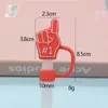 Tapa de pajilla para vaso de hielo popular en stock con diseño de crisantemo, cubierta a prueba de polvo, tapa de pajilla de flor para Stanley, tapa de pajilla de silicona de 10 mm