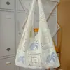 Bolso Tote de un Solo Hombro Estilo Coreano, Estilo Perezoso, Sencillo, Moderno, de Moda, Elegante, Bolso de un Solo Hombro Personalizado, Bolso de Flores Tejido