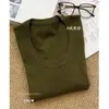 Camisa Básica de Malha com Gola Redonda para Mulheres, Novo Estilo Outono e Inverno, Top Básico Versátil Canelado, Top Estilo Coreano Muito Estiloso