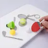 Mini Llavero Colgante de Raqueta de Metal Raqueta de Bádminton Raqueta de Tenis Club Pequeño Regalo Juguete de Raqueta Artificial