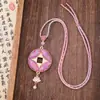 Novo pingente de colar de brocado Song tradicional com borboleta e lótus estilo chinês, produto acabado DIY, chaveiro de bolsa, broche para cheongsam, acessório de corrente para suéter