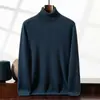 Suéter de Cachemira para Hombre de Cuello Alto 26 Otoño Invierno Nuevo Casual de Negocios Jersey de Lana Suéter Básico Cálido