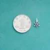 Colgante de Joyería de Plata S925 Plata Tailandesa Plata Lisa Colgante Pequeño de Copo de Nieve Material para Cuentas DIY Accesorios para Pulseras Colgante para Anillo