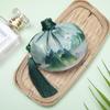 Festival del Bote del Dragón Accesorios Hanfu bordado brocado bolsita bolsita bolsa vacía estilo antiguo portátil halter monedero de pelo fetal colgante