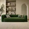 Salón de Belleza, Tienda de Ropa, Apartamento, Alojamiento Familiar, Sala de Estar, Sofá de Tela Verde Oscuro, Sofá Recto Minimalista Moderno para Apartamento Pequeño