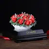 Cerámica hecha a mano con arcilla de porcelana, adornos de manualidades de flores de porcelana, alta gama, para enviar a amigos, mayores, líderes, regalos de cumpleaños, regalos de inauguración, regalos de cumpleaños