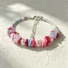 Pulseiras Temáticas Oceânicas de Novo Estilo Europeu e Americano, Colares Coloridos de Concha Feitos à Mão, Joias de Pedra Natural Atacado