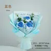 Buquê de rosas multicolorido tricotado à mão, produto acabado em lã tricotada, flores artificiais para embalagem de presente, atacado de presentes de feriado