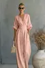 2026 Ropa de Mujer Jumpsuit Elegante con Escote en V y Cintura Ajustada de Estilo Nuevo Transfronterizo Europeo y Americano Primavera y Verano Amazon
