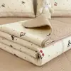 Capa de cama de algodão lavado, peça única, Classe A, adequada para bebês e mães, universal para todas as estações, tatame antiderrapante acolchoado espesso conjunto de três peças para cama de solteiro 3