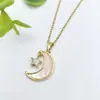 Acessórios Femininos Cobre Micro-Incustado Zircônia Simples Aço Inoxidável Colar Leve Luxo Tendência Nicho Joia de Clavícula Geométrica Moda Ol