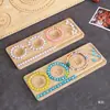 Prato com Design de Contas Feito à Mão Bandeja de Joias de Madeira de Bambu Bandeja de Exibição Pulseiras Pulseiras Suporte de Exibição Prato de Montagem de Pulseiras DIY