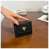 Portatarjetas para Mujer Estilo Coreano Moda Estampado de Letras Ultra-delgado Portadocumentos Organizador de Tarjetas de Crédito Bolso de Mano Simple y Ligero