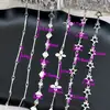 Cadena de cuentas diy cadena plana cadena lisa cadena de trébol de cuatro hojas estrella borla cadena colgante cadena diy materiales para accesorios de ropa