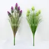 Flores de Lavanda Artificiales Estilo Nórdico, Salvia Artificial, Decoración para Sala de Estar al Aire Libre, Manojos de Flores de Celosía Artificiales al por Mayor