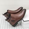 Zapatos de Cuero de Caña Alta para Hombre Estilo Retro de Talla Grande Transfronterizos Tendencia de Moda Botines de Exterior Botines Chelsea de Cuero Venta al por Mayor