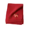 2026 Nuevo Modelo Bufanda de Poni 100% Lana Pura Bufanda Roja para Mujer Invierno Alta Calidad Regalo de Año Nuevo Evento Bufanda para el Cuello