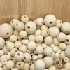 Cuentas de Madera 4~50mm Cuentas Redondas Cuentas Sueltas Accesorios para Joyería DIY Artesanías de Madera Hechas a Mano Madera Maciza