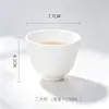 Taza de Agua de Cerámica Blanca Pura Creativa sin Asa al por Mayor Taza de Café para el Hogar Taza de Té de Hotel Souvenir con Logo Personalizado
