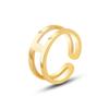 Anillo de joyería de apertura hueca estilo hip hop de estilo frío, doble uso, ligero, de lujo, nuevo, transfronterizo, de acero inoxidable, venta al por mayor
