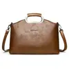 Bolsa de Mujer de Comercio Exterior de Gama Alta Moderna Retro con Relieve Patrón Oscuro Bolso de Mano Bolso para Madres de Mujeres de Mediana Edad Bolso de Hombro Único Bandolera