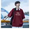 Camiseta Masculina de Algodão Puro Pesado com Manga Curta, Novo Estilo de Verão, Marca Americana Tendência, Caimento Solto, Camiseta Casual Versátil para Adolescentes, Roupas Masculinas