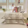 Par de Paños de Almohada de Gasa de Algodón Puro Paquete Extra Grande Extra Grueso Todo Algodón Jacquard Almohadilla Anti-Grasa para la Cabeza Almohada Individual