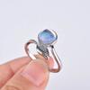 Zhen Rong desea Nuevo Gran Venta Creativo Europeo y Americano Hoja Piedra Lunar Anillo Hoja Cristal Anillo Abierto Anillo de Dedo