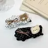 Clip de Banana Lindo Oso Coreano Lazo Superficie AB Puntos Clip de Banana Femenino Clip para Cabello Trasero Clip para Cola de Caballo Accesorios para el Cabello